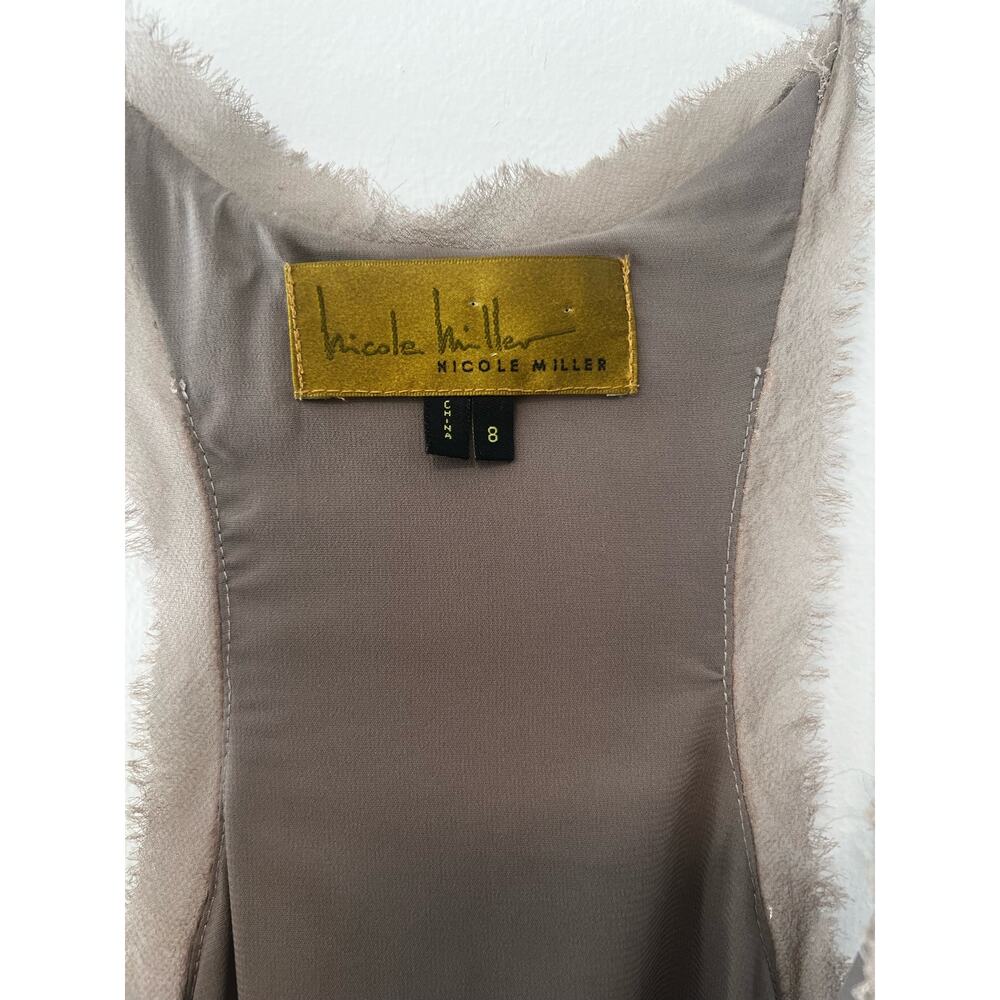 Nicole Miller Cocktail Party Dress Gold Sequins Size 8 - Picture 8 of 10